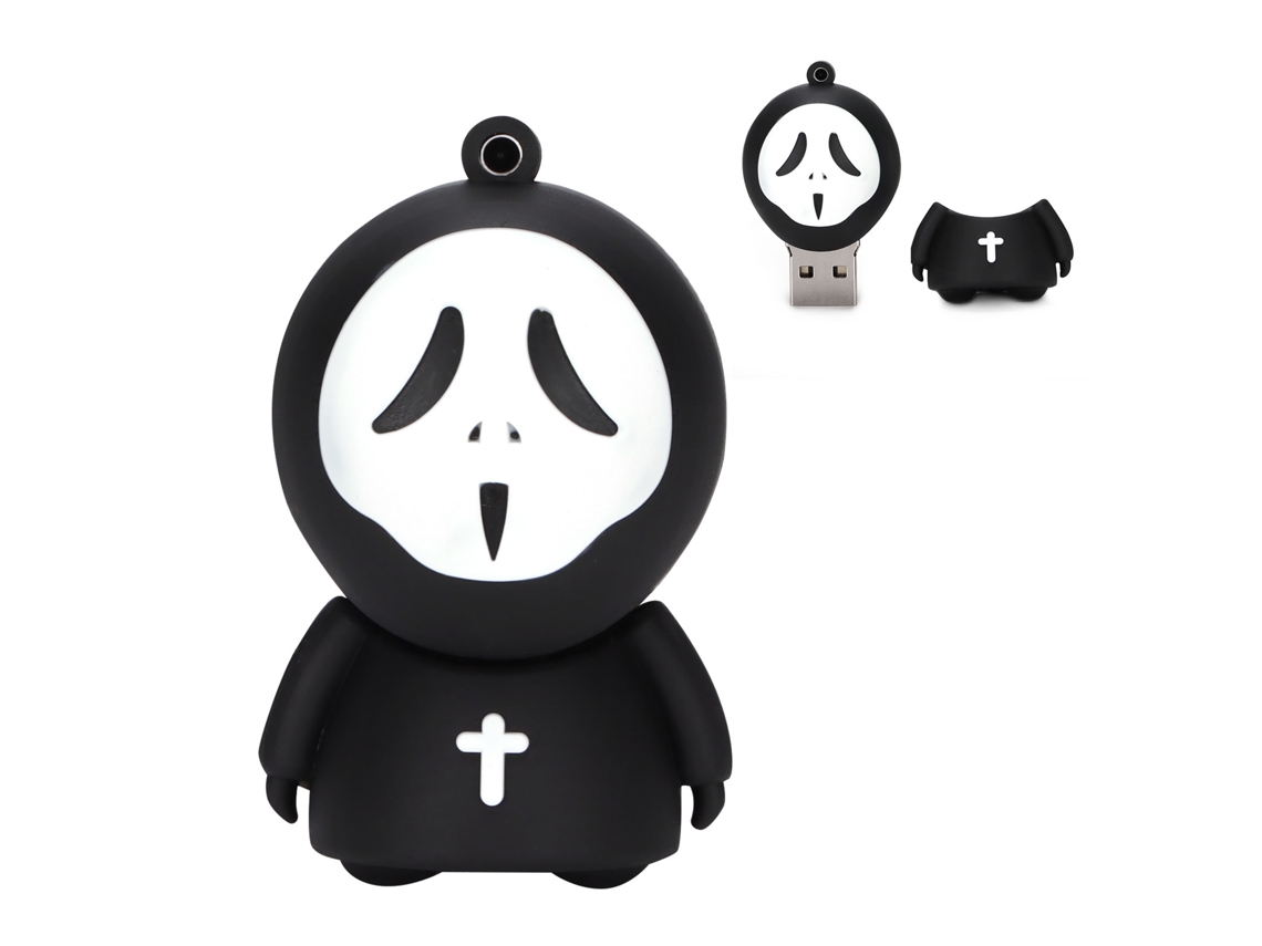 Unidad Flash Usb Fantasma Sin Rostro Dibujo Animado Pen Drive 64gb Regalo De Halloween Memoria Portátil