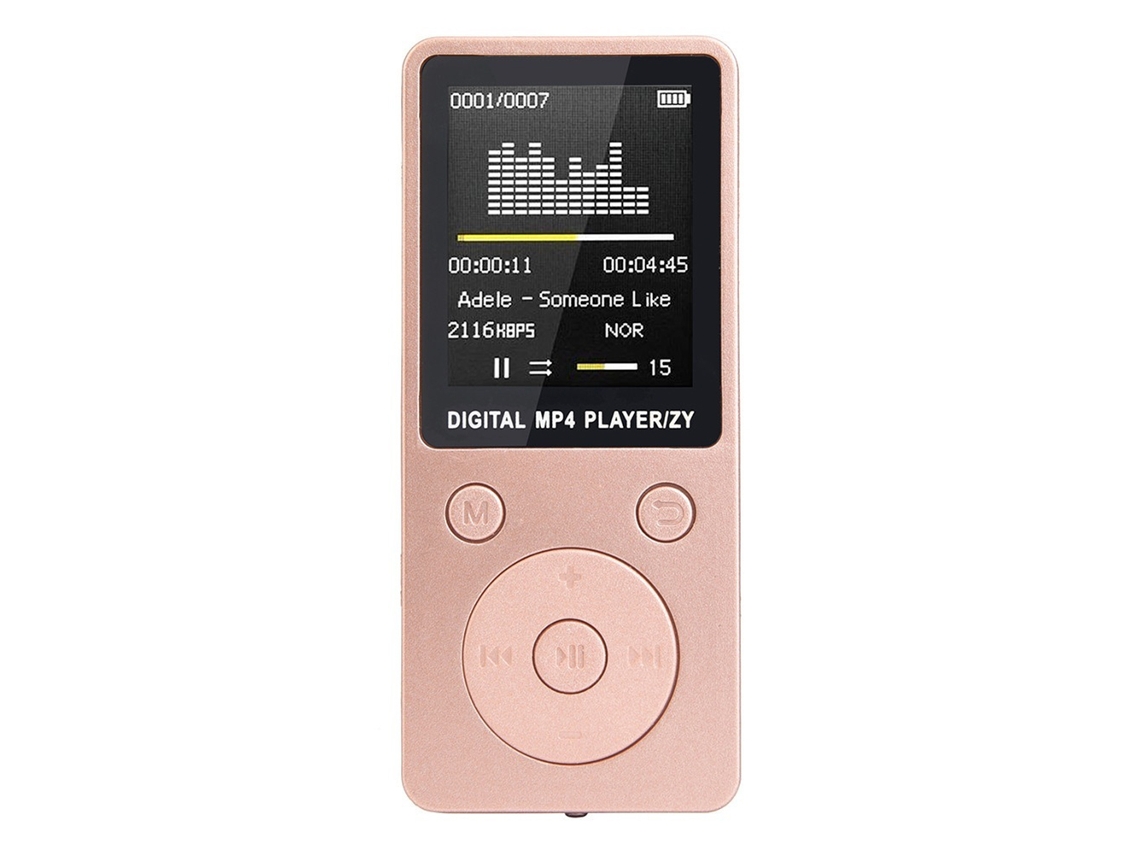 Player De Música Mp3 Mp4 Com Tela Tft 1.8 Polegadas, Material Matte Antiderrapante E Funções De Rádio E Gravação