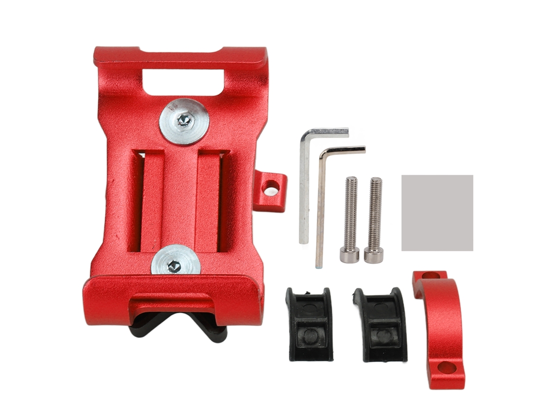 Soporte Para Teléfono Bicicleta De Aleación De Aluminio Para Manejo, Montura Para Navegación Outdoor, Accesorios Ciclismo Rojo