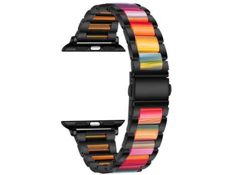 Correa para Smartwatch metal + resina para Apple Watch Ultra 49 mm y Watch Ultra 2 49 mm / Series 9 y 8 y 7 45 mm / SE 3 y SE 2 y 6 y SE 5 y 4 4