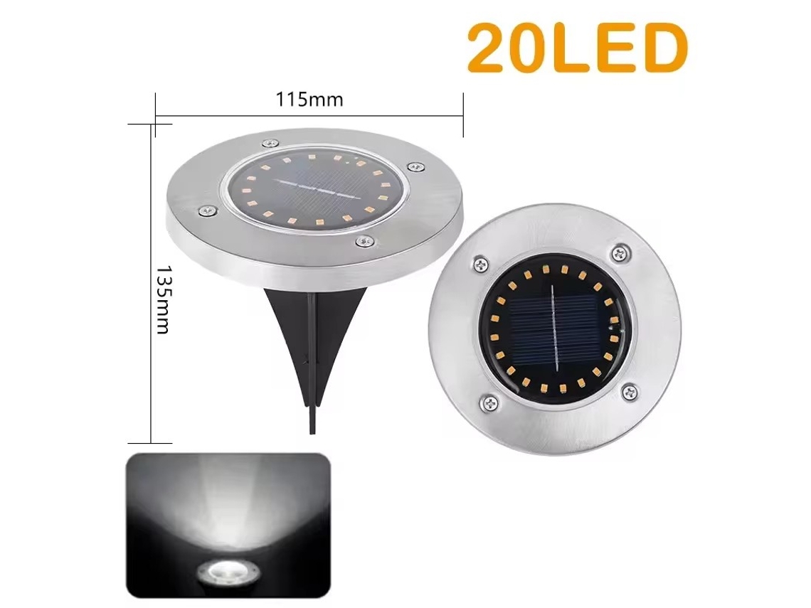 Luces solares de suelo con 8/20 LED, impermeables, para decoración de jardines, caminos, patios o porches. Aeuzwr