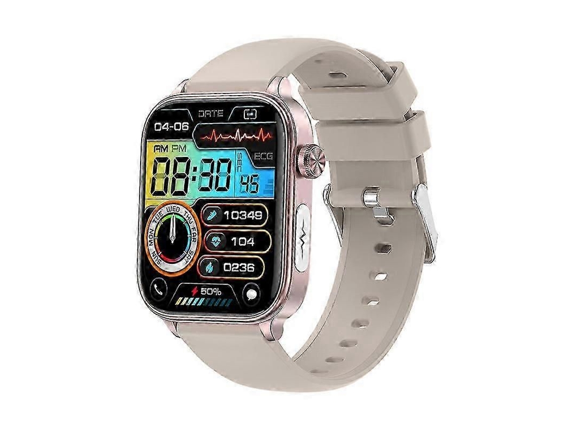 Reloj inteligente con ECG (electrocardiograma) para monitorizar la salud cardíaca y la temperatura.