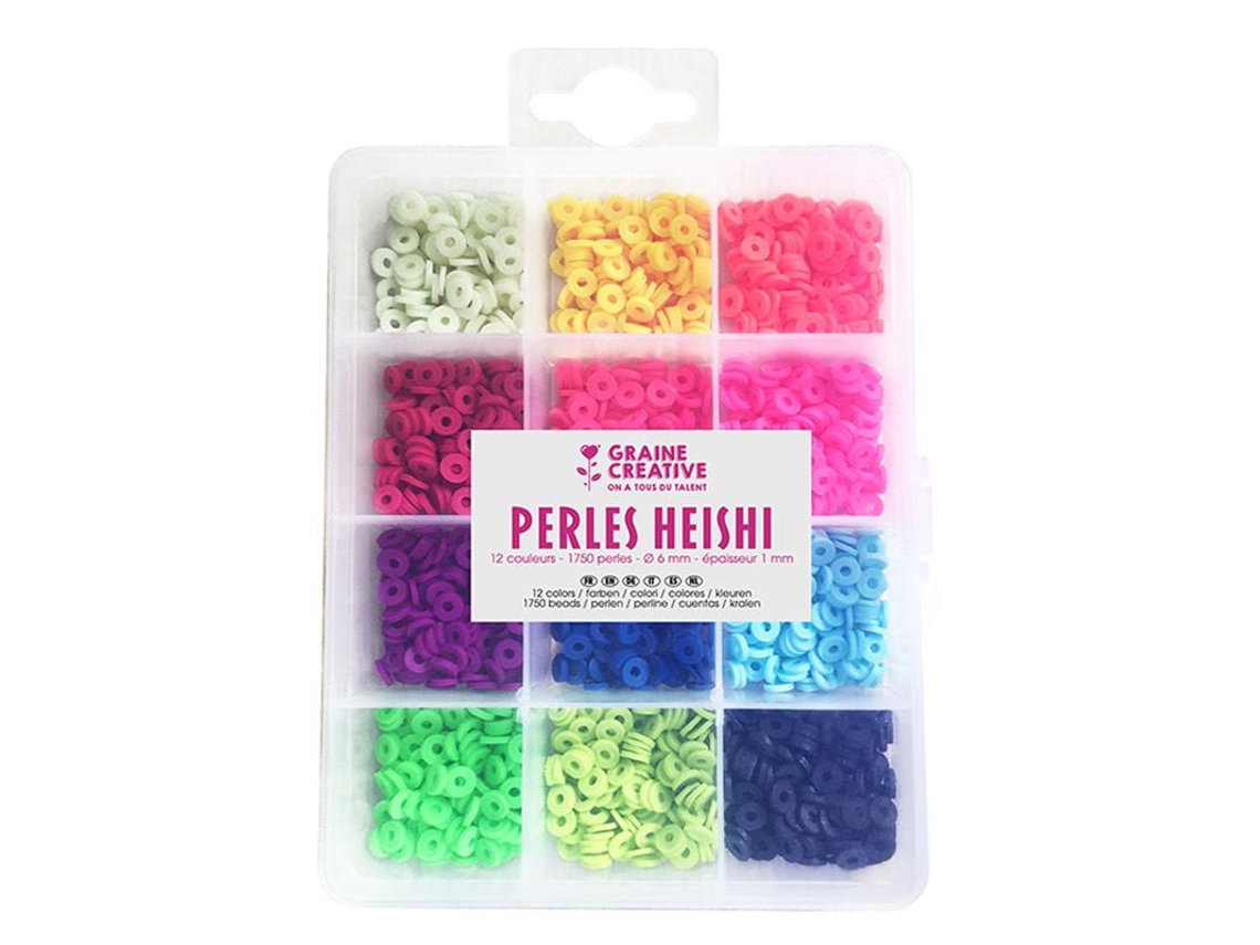 Heishi Beads Box 12 Colors Neon Graine Fuga