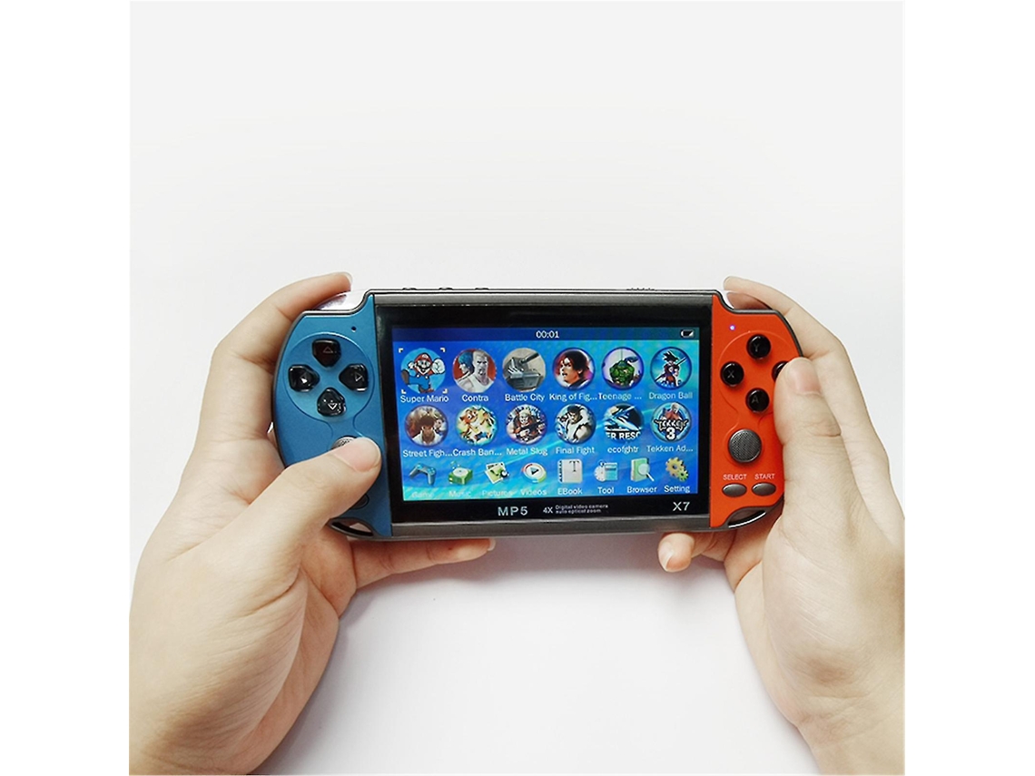 Adulto 4.3 Pulgadas X7 Retr Juego Consola Portátil Mp4 Control De Juegos Inalámbrico Juegos Controlador De Máquina