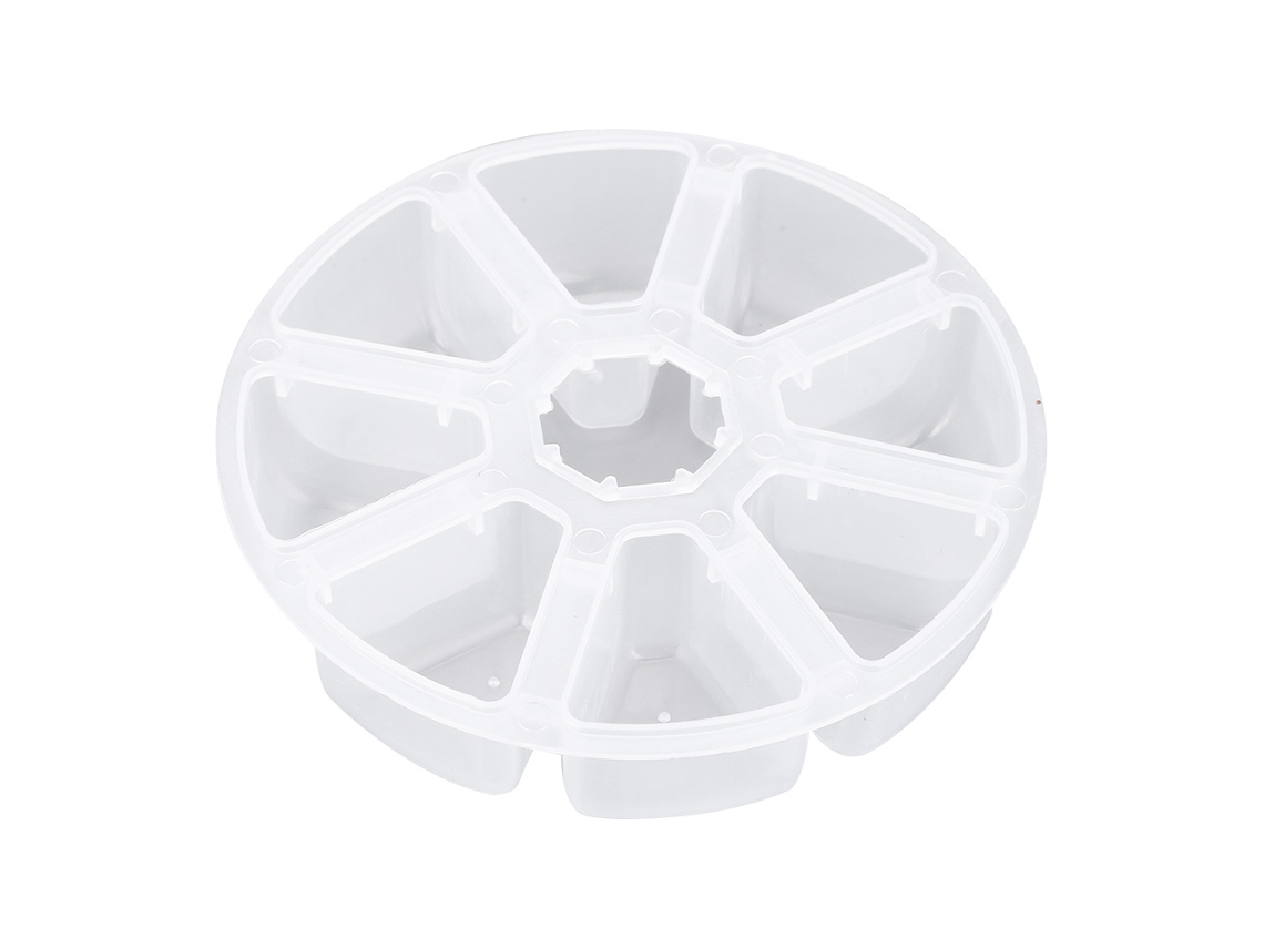 Caixa De Armazenamento De Equipamentos De Pesca Com 8 Grelhas Transparente À Prova D'água Para Iscas E Anzóis