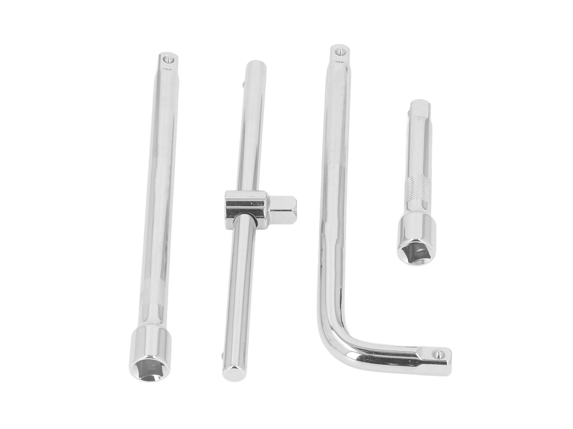 4 Piezas Extensión De Llave De Tubo Acero Vanadio-cromo Barra Deslizante Mango T Para Mantenimiento Automotriz