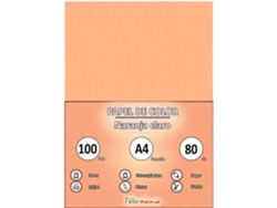 80Gr A4 Paper A4 Light Orange 100 Hojas
