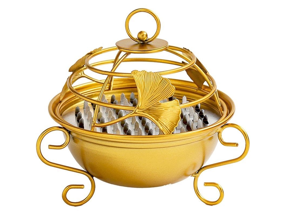 Soporte Para Espirales Repelentes De Mosquitos De Hierro Con Forma De Hoja De Ginkgo Para Uso En Interiores Durante El Verano.