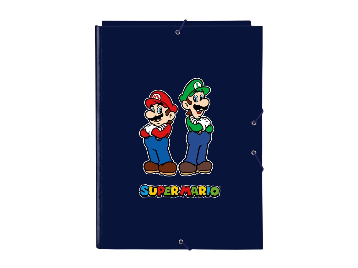 Carpeta Super Mario Azul marino A4