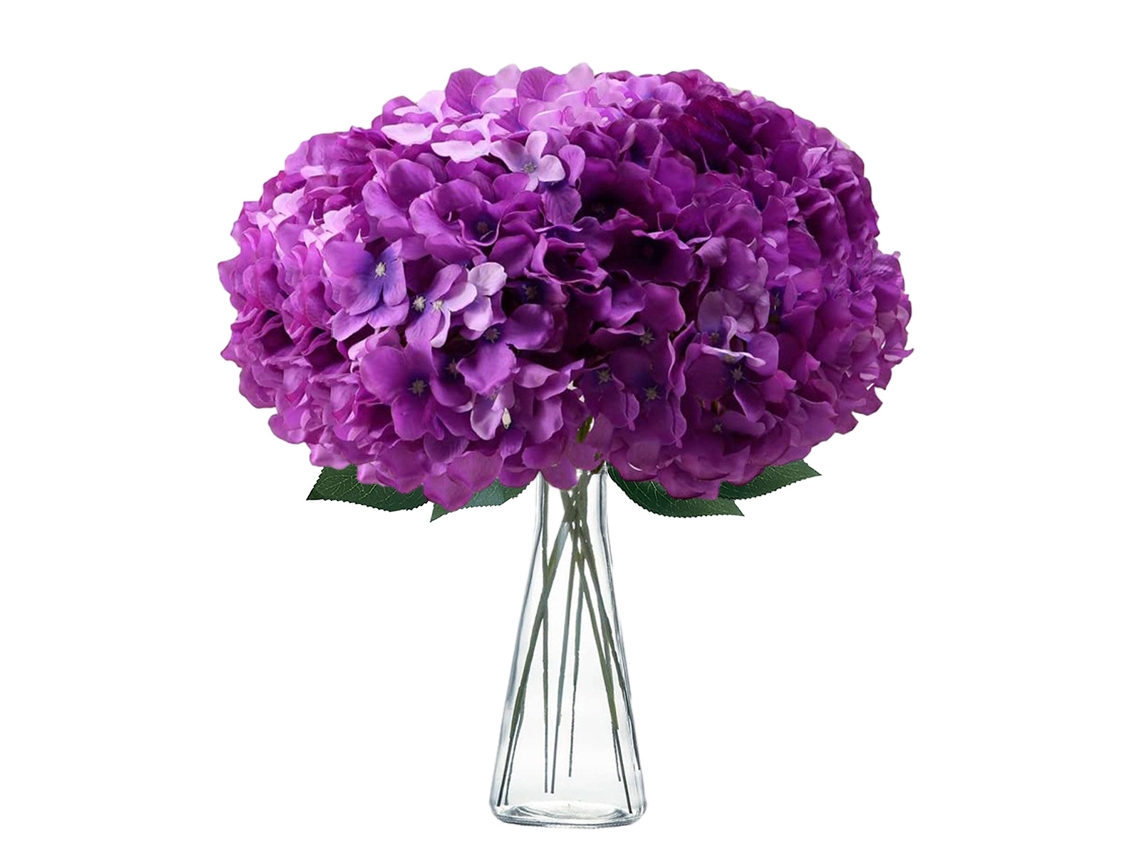 Paquete de 5 flores artificiales de hortensias para boda KOFIHETY