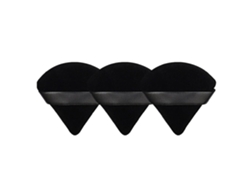Pacote de 3 Pó Pó Triangular - Esponjas de Maquilhagem Laváveis - Esponjas para Maquilhagem Preto