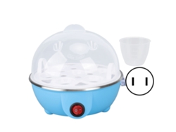Máquina Para Cocer Huevos De Gallina, Con Capacidad Para 7 Huevos, Apagado Automático, Sistema Antiescaldado, Fabricada En Pp Y Acero Inoxidable, 110 V, Color Azul.