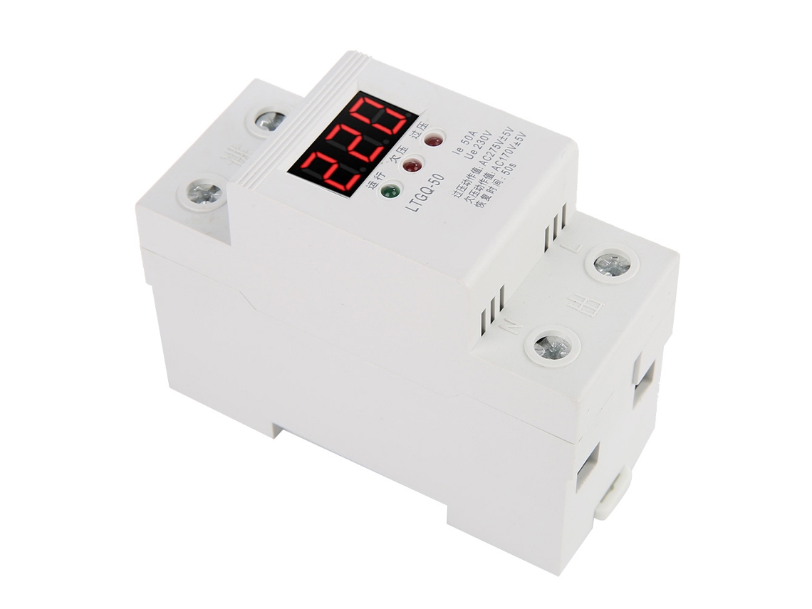 Protector De Voltaje Automático Con Reconectado 230v Ac Relé De Subtensión 2p/50a Digital