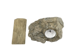 Caja Para Llaves De Imitación De Piedra Con Luz Solar De Resina Simulada Para Jardín Exterior.