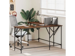 Escritorio | Mesa De Trabajo Madera De Ingeniería Roble Ahumado 149x149x75 Cm