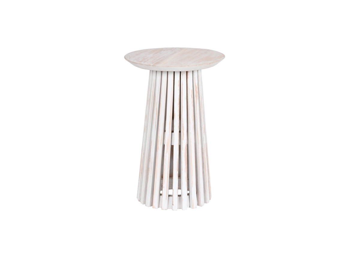 Mesita Auxiliar Mindi Decape Blanco 40x40x60cm