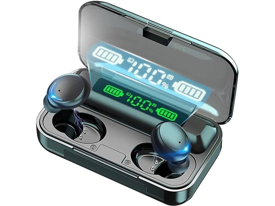 Auriculares Bluetooth inalámbricos verdaderos F9802 Micrófono interno con cancelación de ruido Negro VEANXIN