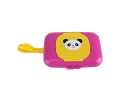 Caja Portátil Para Toallitas Húmedas Para Bebés, Ideal Para Viajes Y Cochecitos - Rosa Y Amarillo