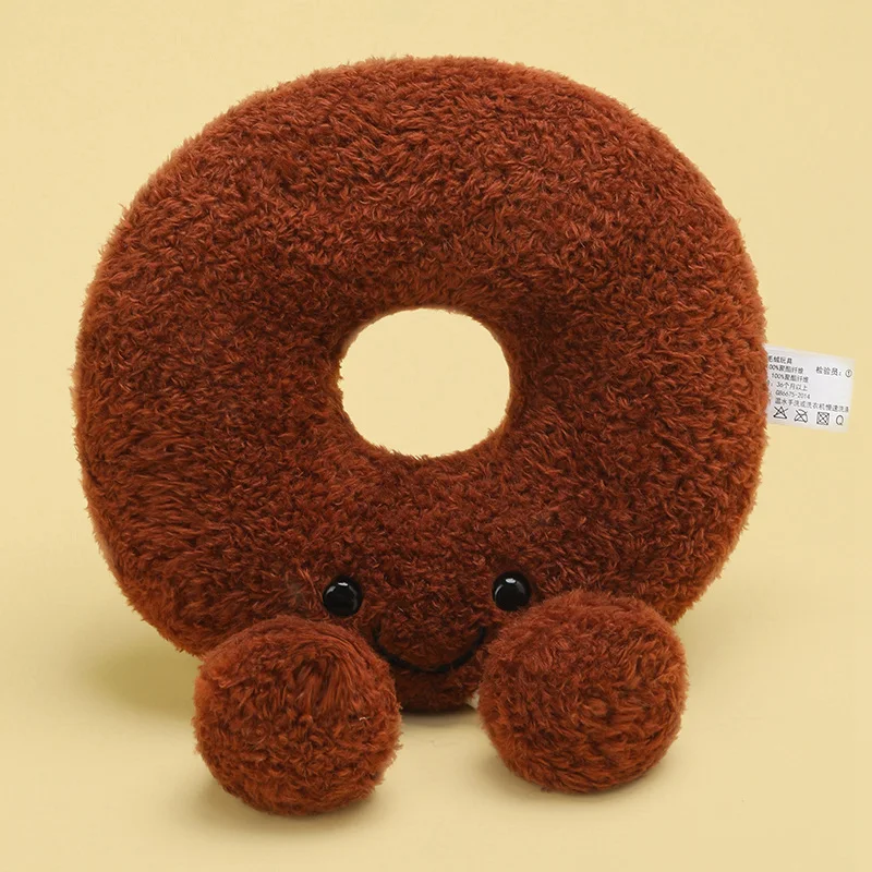(bagel De 20 Cm) Peluche De La Serie De Repostería, Almohada De Oficina, Decoración Del Hogar