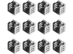 Conjunto De 12 Ponteiras De Aço Inoxidável Para Trilho De Cortina, Compatíveis Com Trilhos Retos E Q