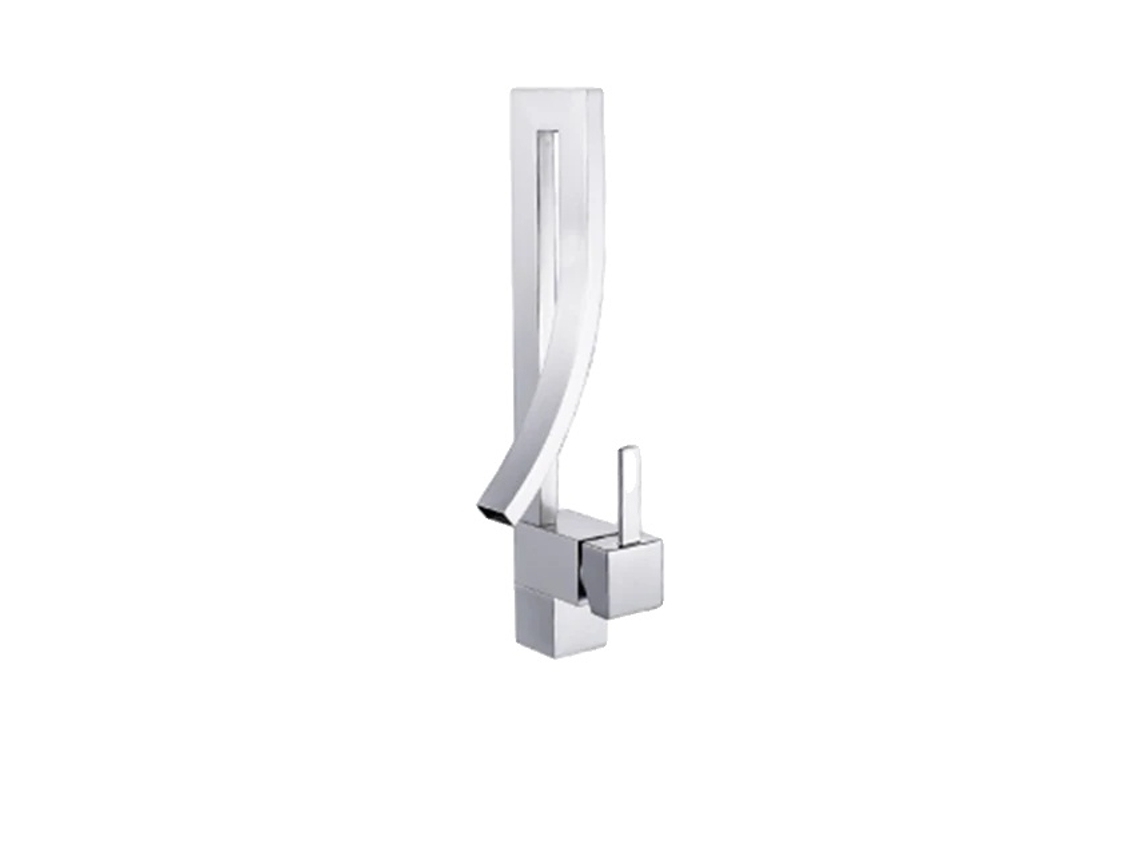 Grifo para lavabo, diseño de lujo, montaje cuadrado, cromado OEM