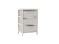Cajonera Bambú Paulownia Blanco 42x32x63cm