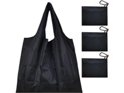 Juego de 3 bolsas de tela grandes, plegables, impermeables y lavables, reutilizables, con bolsillo incorporado. GOKOCO