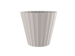 PLASTIKEN 89003 - Maceta Redonda Colección DORIC Medida 26 cm 8L Ecru