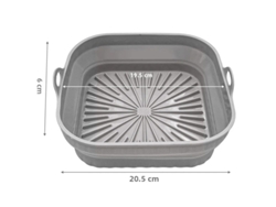 Freidora De Aire De Silicona Antiadherente Reutilizable De Grado Alimenticio (cuadrado Gris)