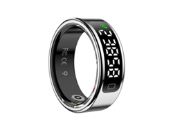 Anillo Inteligente R11C (Qring), Monitor De Salud Resistente Al Agua Con Pantalla (Plateado,7#) CHRUI
