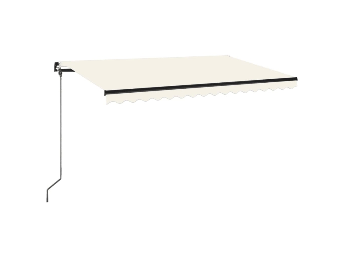 Maison Exclusive - Toldo Manual Retráctil Con Led Color Crema 400x350 Cm