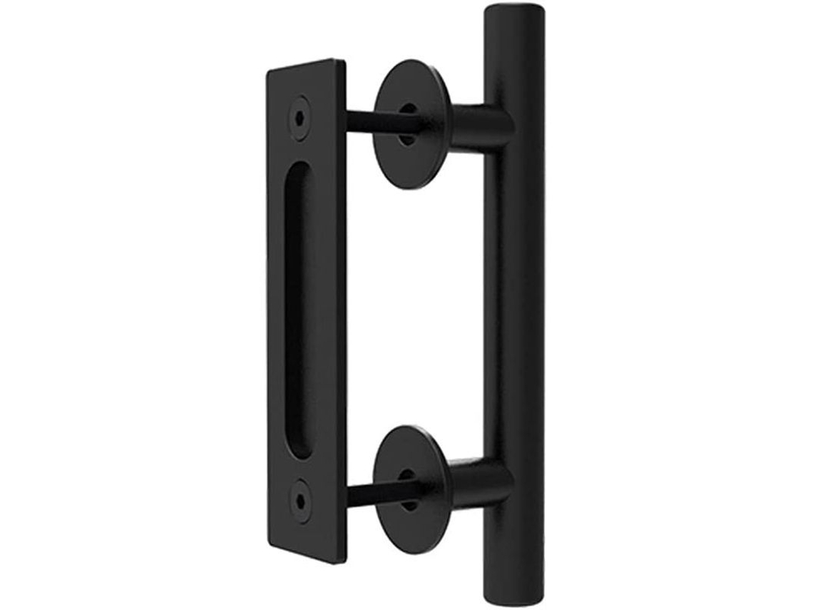 Manilla Moderna Negra Para Puertas Correderas De Gallineros, Fabricada Con Acero De Primera Calidad.