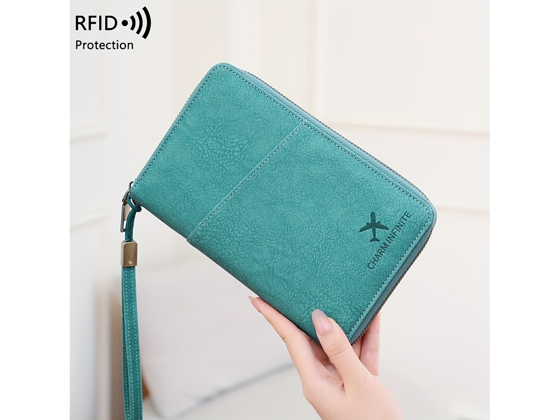 Porta-passaporte Multifuncional Com Proteção Rfid, Adequado Para Passaportes, Dinheiro, Cartões E Carteiras. Siurn