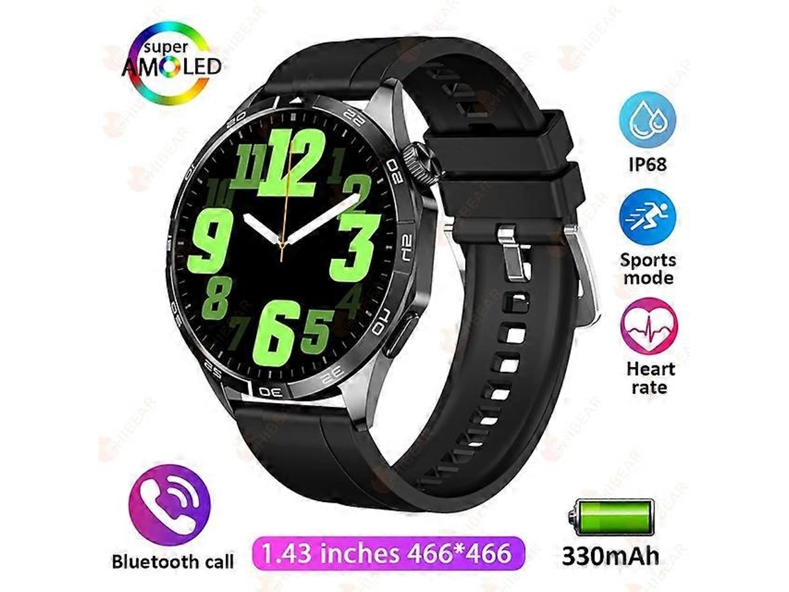 Reloj inteligente para adultos, pantalla HD, GPS, fitness, deportes, 1,43 pulgadas, con brújula, resistente al agua IP68 LY Ebike