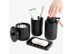 Juego de baño de 4 piezas Pockmark en cerámica reciclada Eco Clay Bosilunlife