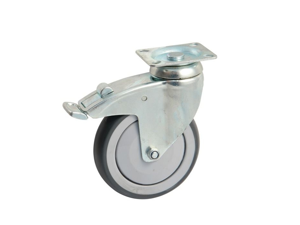 Rueda Giratoria con Freno Placa Rectangular 125 Carga 100 kg 550843O AVL