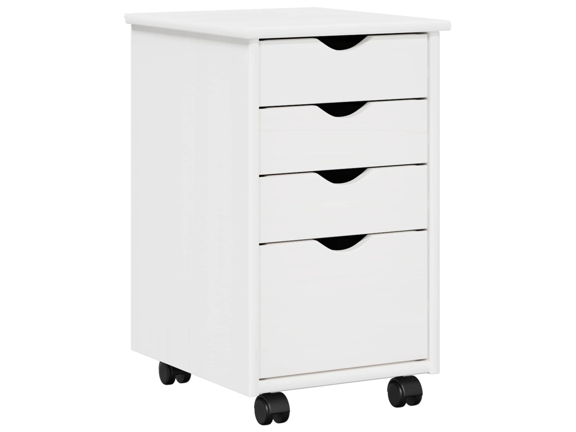 Maison Exclusive - Gabinete Rodante Con Rueda 34 X 39 X 56 Cm Pino Macizo