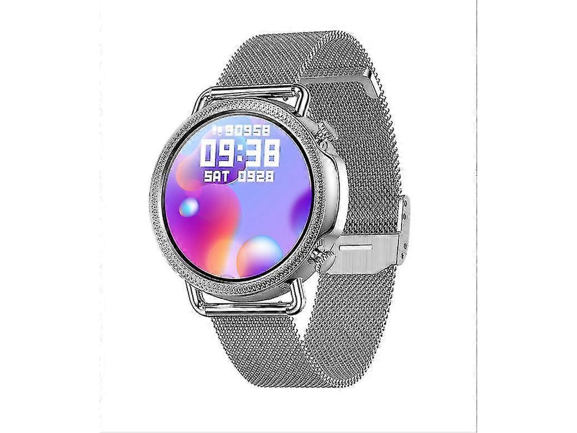 Reloj inteligente para mujer con llamadas Bluetooth y monitorización de salud. Regalo perfecto para mujeres. Ly Ebike (Plata)