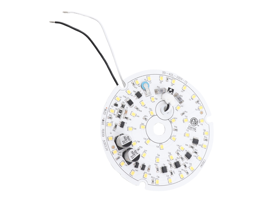 Panel De Luz De Repuesto Para Ventilador De Techo Led 18w 2000lm Regulable 6000k 120v Blanco 3,93 Pulgadas
