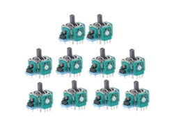 Juego de 10 potenciómetros 3D para joystick, piezas de reparación para joystick de controlador de juego vibratorio Hengjian