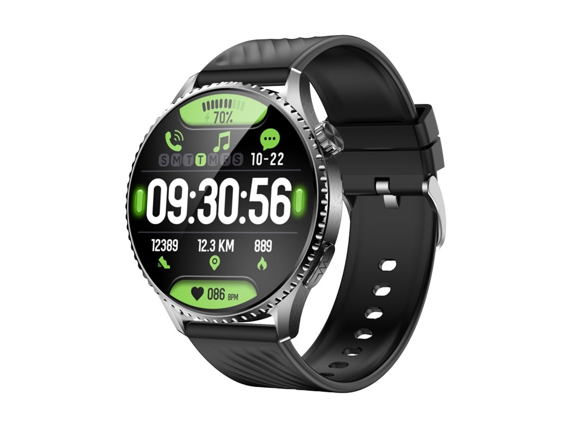 (negro) Smartwatch Con Pantalla Amoled, Monitoreo De Ácido Úrico Y Glucosa En Sangre Y Pago Fuera De Línea.