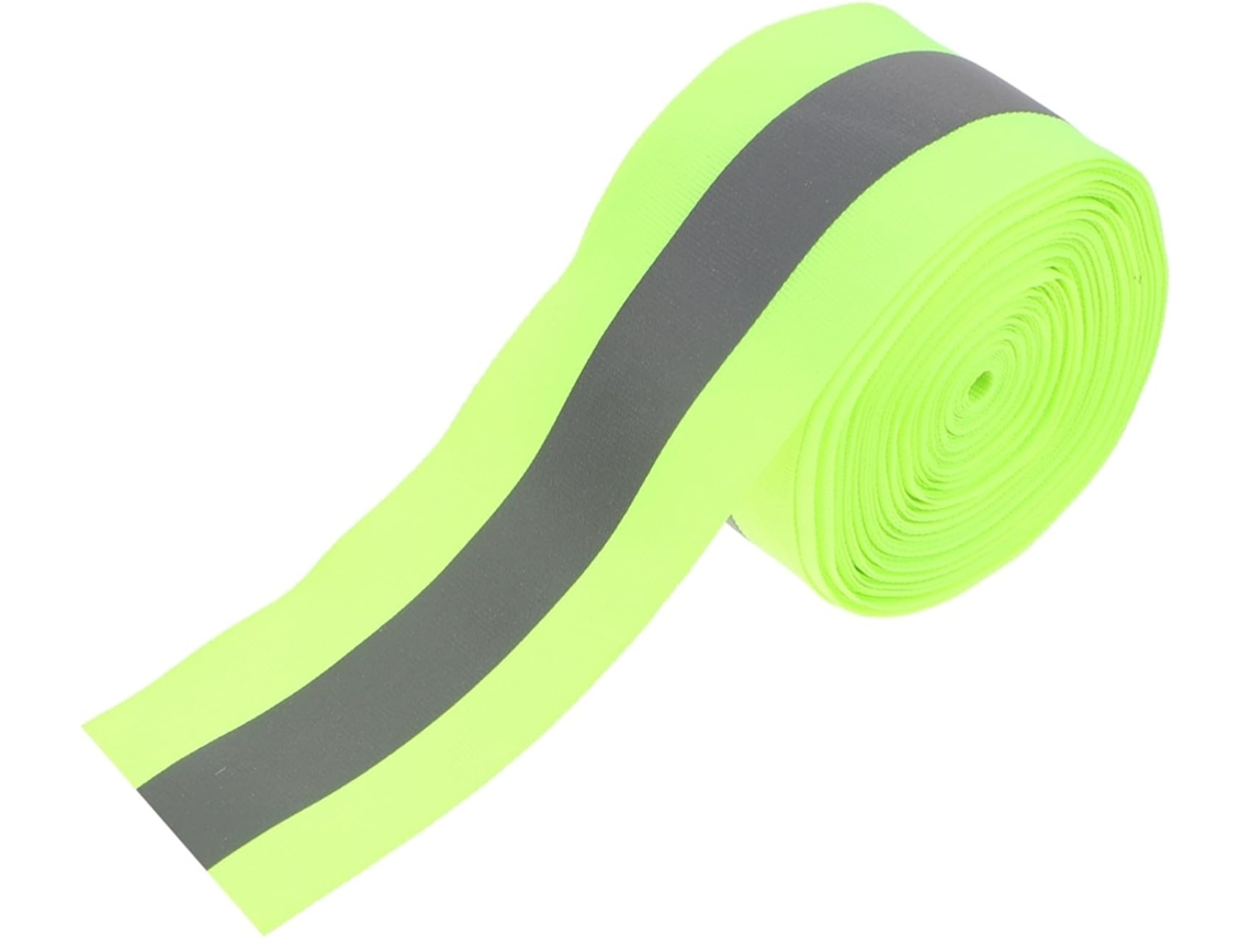 Cinta reflectante fluorescente de 10 metros para coser ropa, seguridad, visibilidad nocturna y deportes de Slowmoose (5 x 2 cm)