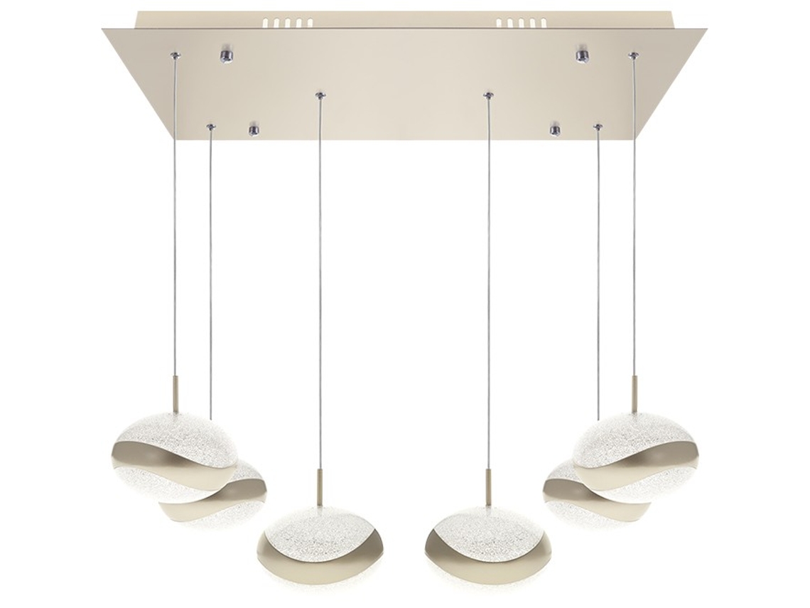 Lámpara de Techo Planett 6X8W Led 3600Lm 3300K C.65Xl.30Xalt.Reg.Cm Champán FERRIMEX