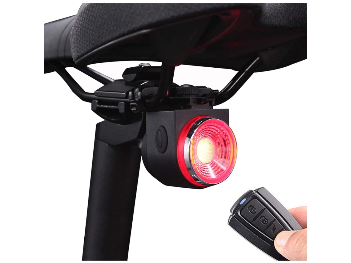 Luz trasera de alarma para bicicleta con sensor de freno inteligente Luz trasera de alarma para bicicleta con Re-Control ENZONS Negro