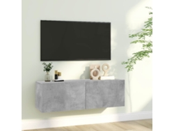 Mueble de Armario Tv 100X30X30 Cm Contrachapado Gris Cemento