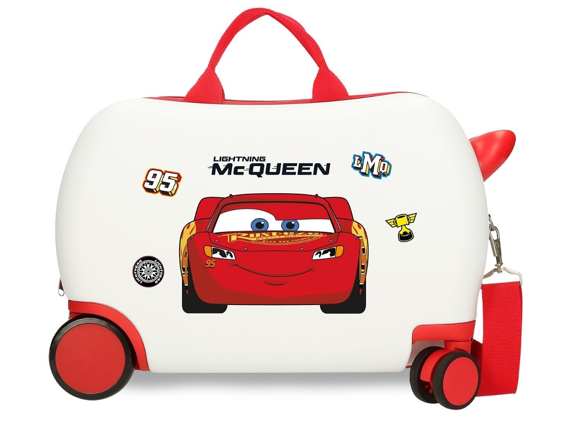 Maleta infantil Disney McQueen roja y blanca (31 x 45 x 20 cm - 24 l)