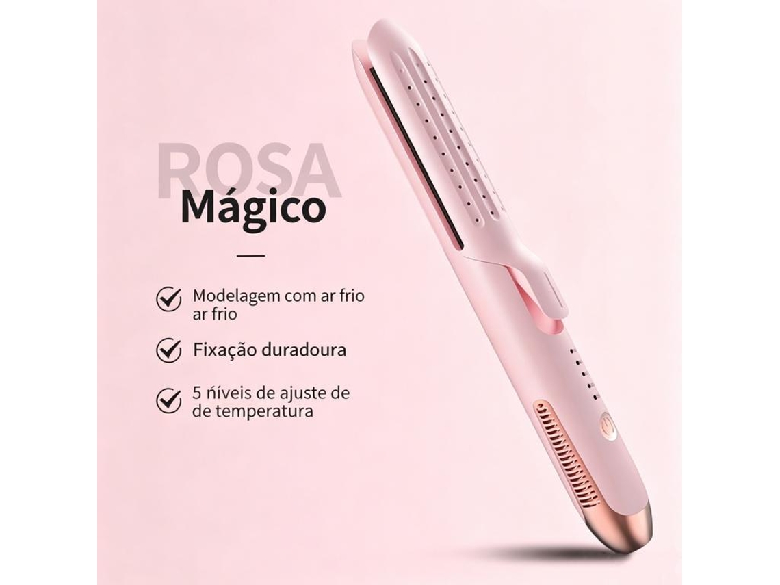 Plancha 2en1 Alisar Y Rizar Con Aire Frío 5 Niveles Temperatura Uso Hogar Para Todo Tipo De Cabello