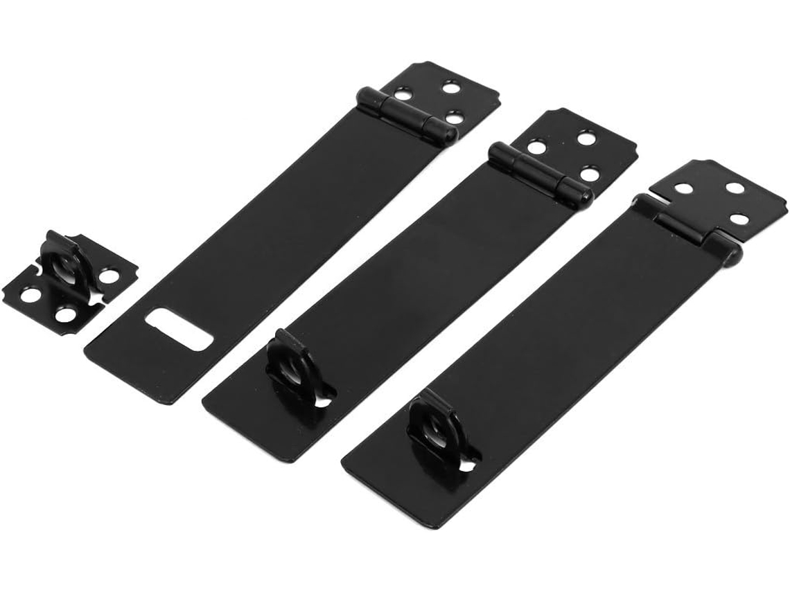 Juego de 3 cerraduras de seguridad para puertas de armario de 15 cm de largo con carrete metálico CHABERLU