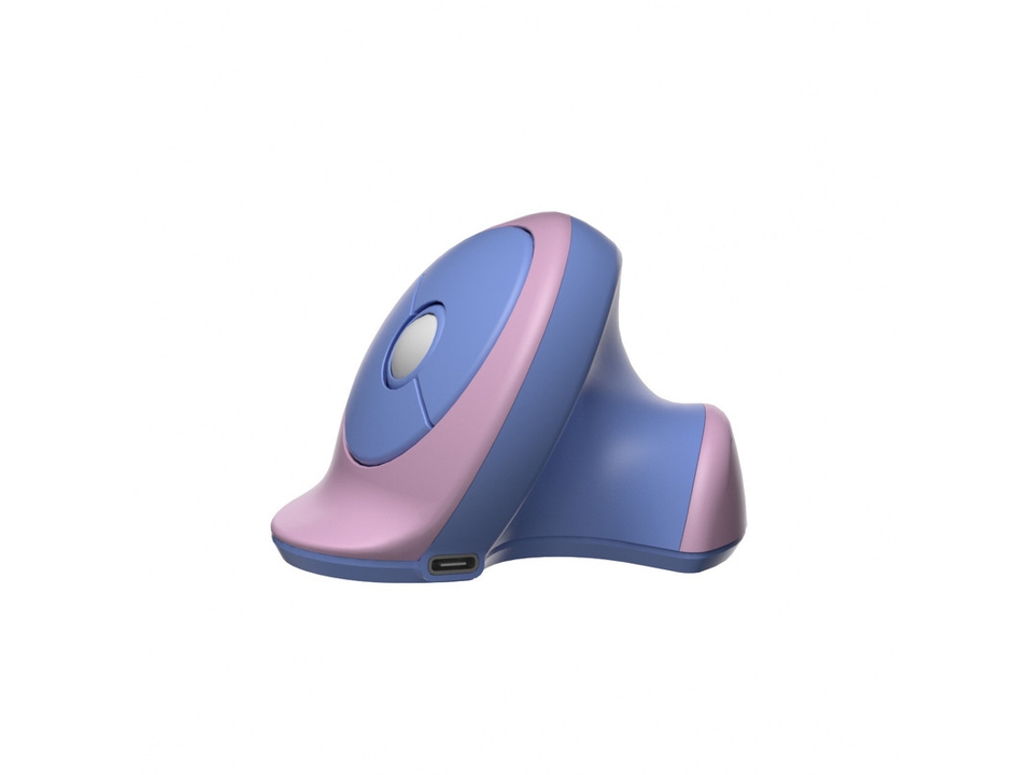Ratón de oficina Yizhood ajustable, silencioso, recargable, pequeño, ergonómico, vertical, 2,4 G DPI, para iPad, PC y teléfono, morado
