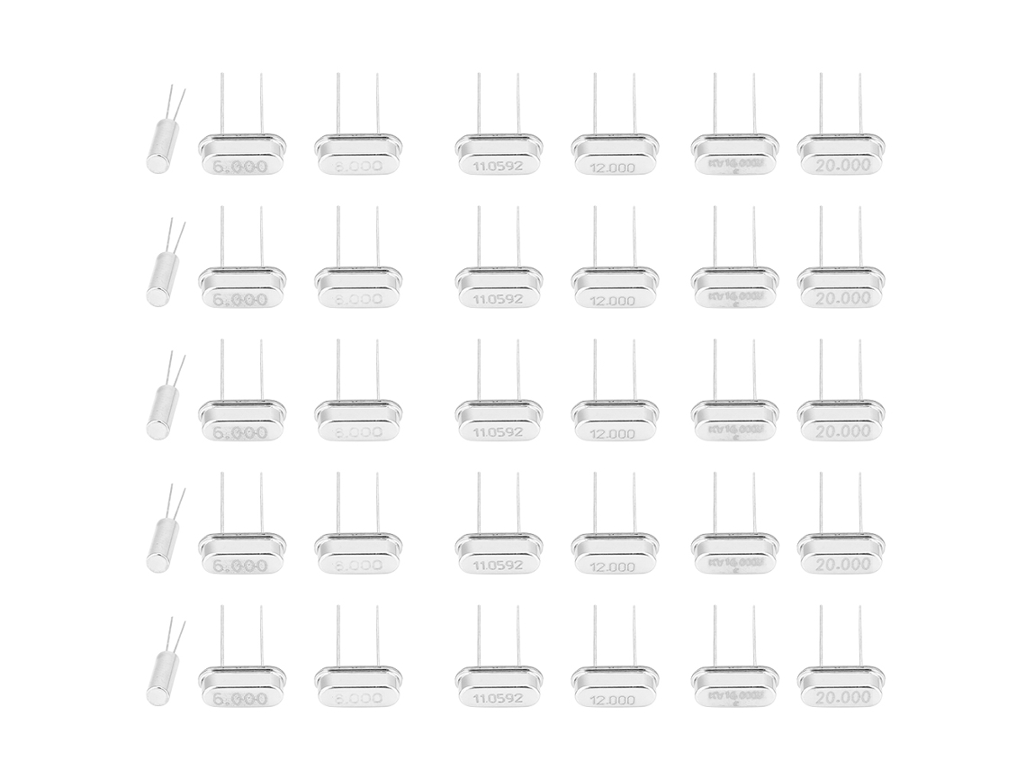 2026-kit De 35 Piezas Osciladores De Cristal 32.768k 6m 8m 11.0592m 12m 16m 20m Componentes Electrónicos Pasivos